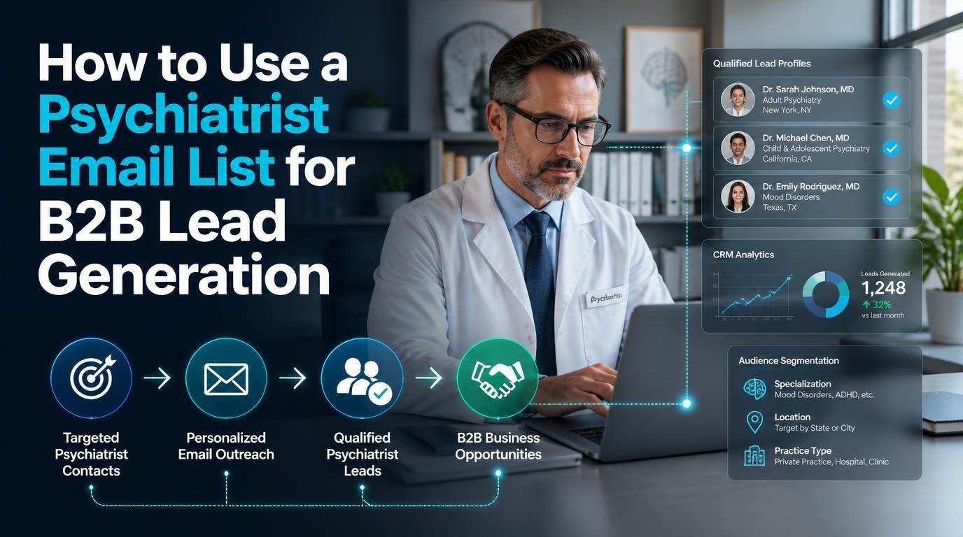 How to Use a Psychiatrist Email List for B2B Lead Generation