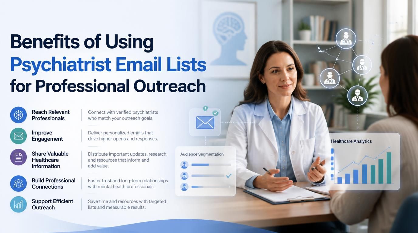 Benefits of Using Psychiatrist Email Lists for Professional Outreach